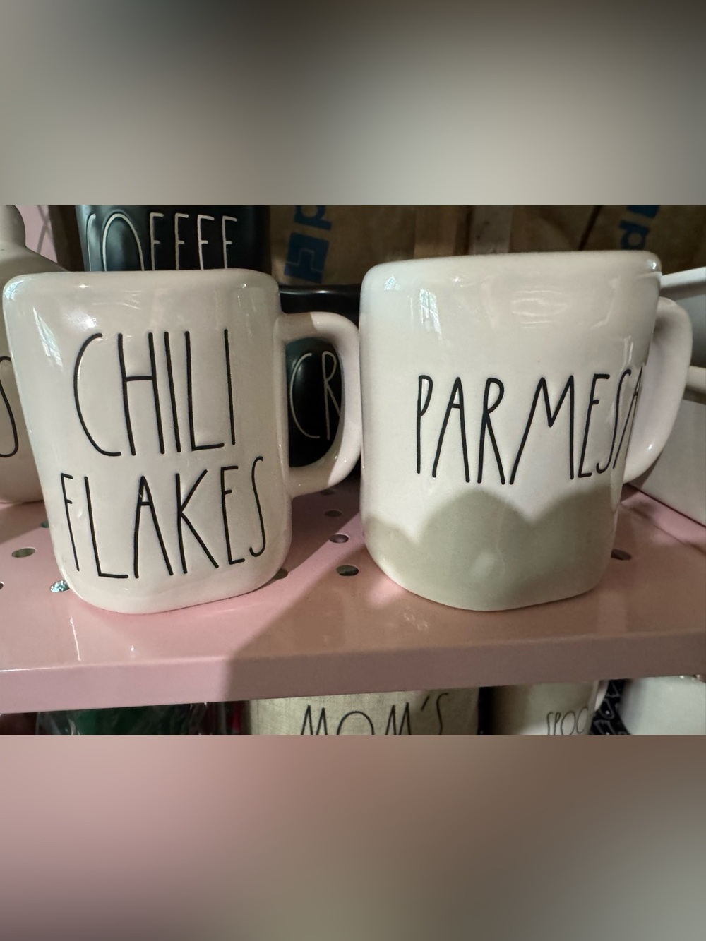 Rae Dunn White Ceramic "Parmesan" Mug with Handlettered Text